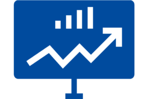 Flat icon showing SEO Growth Chart